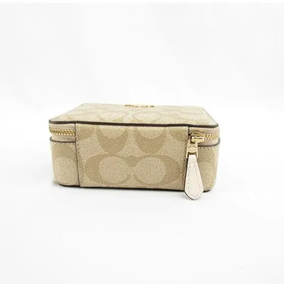 Coach Large Jewelry Box In Signature Canvas
